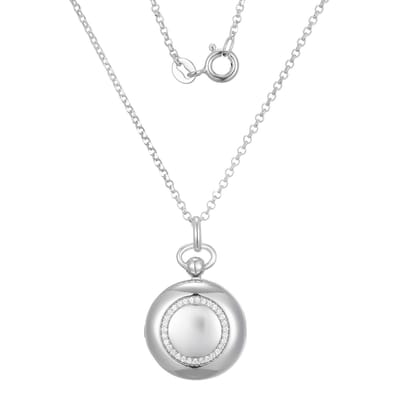 Cavill - Zilveren Halsketting - 925 Sterling Zilver - 31 Ronde Zirkonen uit Nigeria - 0,168 Ct - Elegante Pavé Ketting 45,7 cm
