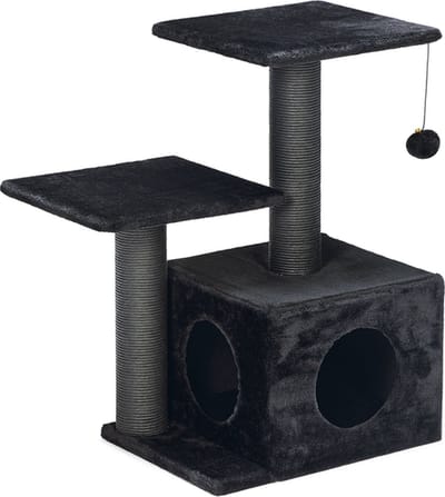 Beeztees Krabmeubel Serpa Fien - Krabpaal - Zwart - 45x34x70 cm