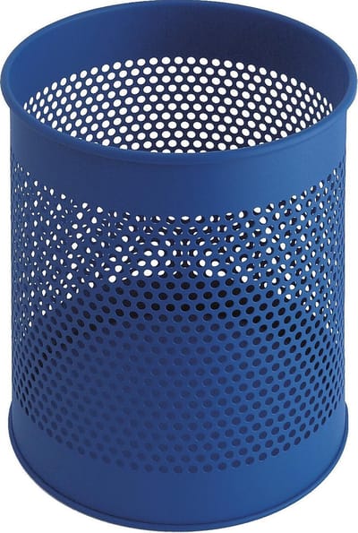 V-Part - Geperforeerde papierbak - 15L - Blauw - Prullenbak