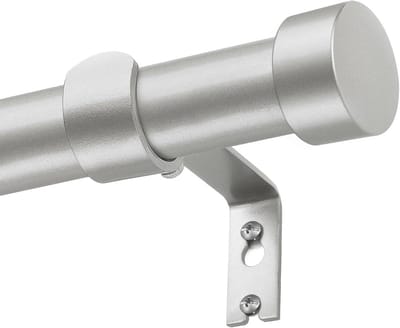 Gordijnstok - Uitschuifbare roede - Raambekleding - Soepele glijding - 80 tot 304 cm - Zilver
