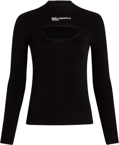 Karl Lagerfeld Jeans A4w18013 Trui Met Hoge Hals Zwart XS Vrouw
