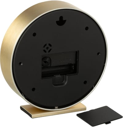J-Line klok Wereldkaart - glas - goud/zwart - 2 stuks