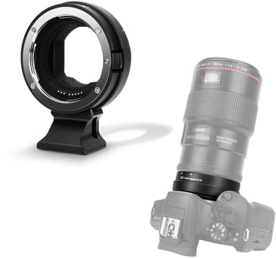 Allecto - EF naar R AF-adapter - DSLR-lens naar RF-montage - Metalen statiefvoet - Compatibel met Canon R-serie - Lensadapter voor creatiev...