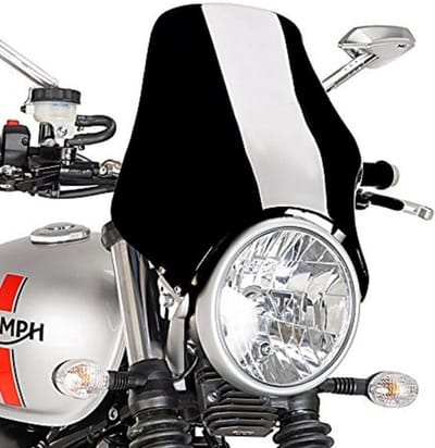Universeel Motor Windscherm Naked Bike Zwart Metaal Hoogwaardige Kwaliteit