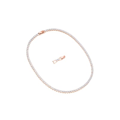 Swarovski Matrix Tennis Volledige Cirkel Ketting Rhodium Verguld Damesketting 5494607 Box (Random Color) white