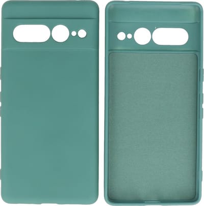 Hoesje Geschikt voor Google Pixel 7 Pro - Fashion Telefoonhoesje Backcover - Siliconen Hoesje - Donker Groen