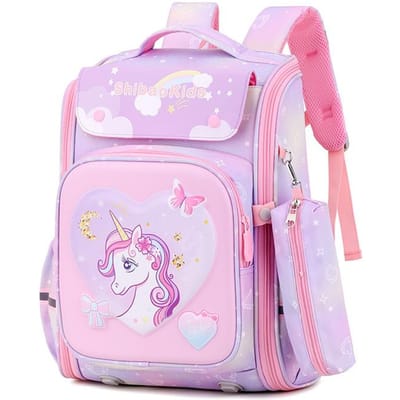 Cartables pour enfants ventilés de dessin animé Garçons et filles d'école primaire Sacs à dos pour garçons pink