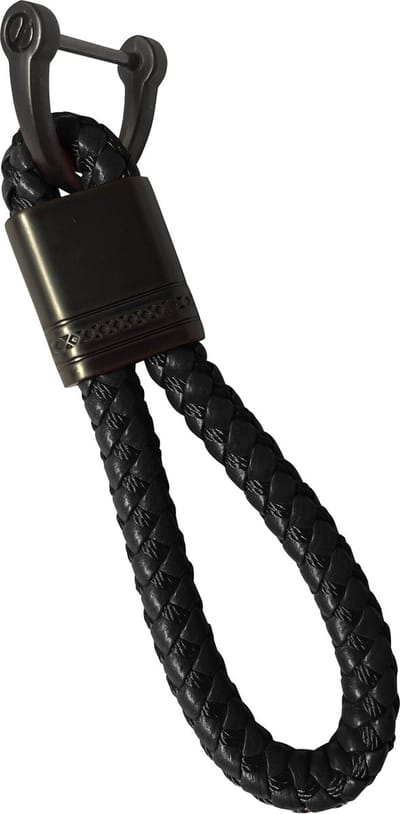Sleutelhanger Touw Auto Sleutelhanger Met Sleutelhanger Ring Sleutelhanger Koord - Zwart