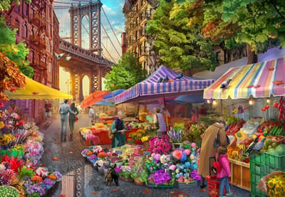 Bluebird Puzzle legpuzzel Flower Market Brooklyn - 1000 stukjes puzzel.
