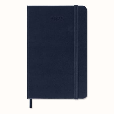 Moleskine 12 Maanden Agenda - 2025 - Wekelijks - Pocket - Harde Kaft - Saffier Blauw