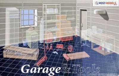 Fujimi Modelbouwpakket Diorama - 11504 Diorama Car Garage nr.1 Plastic - 1:24 - Modelbouw