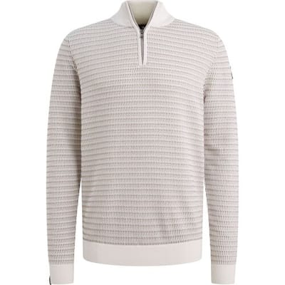 Sweaters Vanguard Trui Half Zip Structure Ecru
