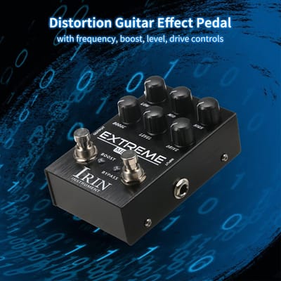IRIN Distortion Gitaar Effectpedaal Draagbare Gitaar Effector met LOW MID HIGH Frequentie Boost Niveau Drive Bedieningselementen voor zwart