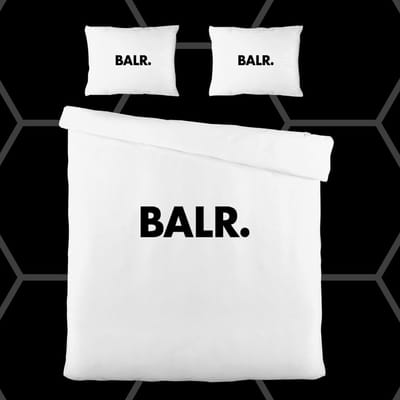 BALR. - Balr dekbedovertrek - 100% katoen - Wit - 240x220cm - Lits Jumeaux + Kussenslopen