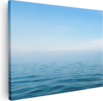 Artaza Canvas Schilderij Zeezicht - 40x30 cm - Klein - Wanddecoratie Strand En Zee - Muurdecoratie Woonkamer - Kamer Accessoires Rustgevend