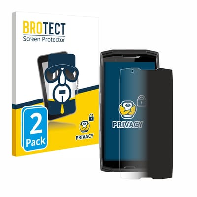 BROTECT - privacy screenprotector voor Crosscall Core-X5 - Folie Beschermfolie Blauwlichtfilter 2 Stuks
