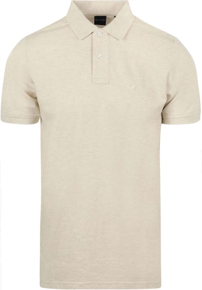 Suitable Mang Poloshirt Ecru - Maat 3XL - Heren - Polo shirt Heren met Korte mouw