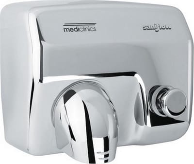 Mediclinics | Handendroger | Drukknop | Hoogglans | 2250 Watt | Staal
