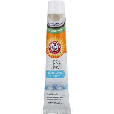 55g Arm & Hammer Verse kokos-munt tandpasta voor puppies hond