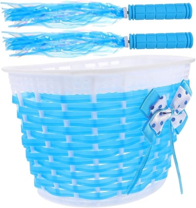 Fiets Decoratie Set - Stuur Lintjes - Kinderen Versieren - Vrolijke Kleuren - 3 Sets - Blauw