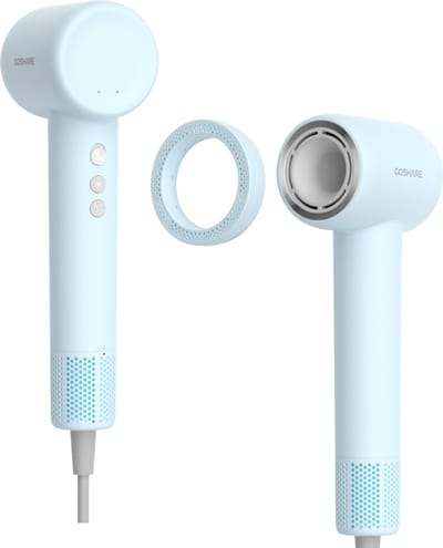 COSHARE SuperFlowSE - HD20E - Blue-onische Haardroger-Lichtgewicht-Reisföhn-1300W-Met geurring- Slechts 360g