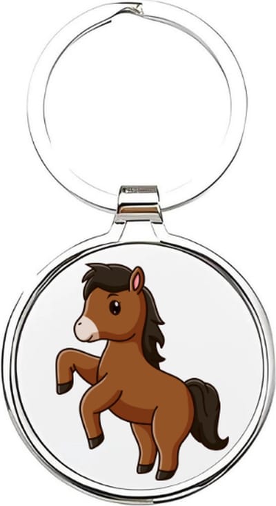 Akyol - paarden Sleutelhanger - Paarden - paardenliefhebbers - paard - pony - huisdieren - ruiters - hengst - merrie - manege - karrenpaard - hobbelpaard - kinderboerderij - boerderijdieren - sleutelhangers voor paardenmeisjes - 4 x 7,5 CM