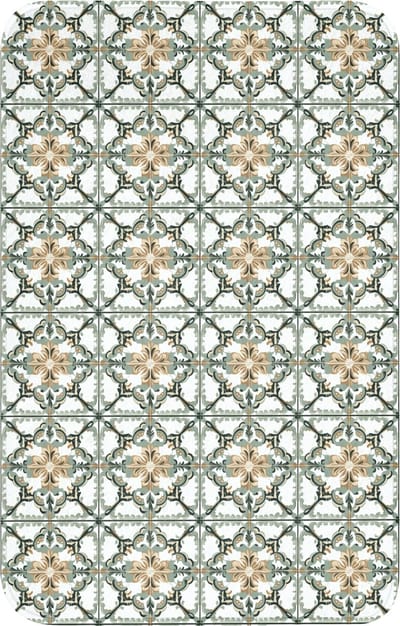 WC mat 50x80 cm - Antislip - Floraal - Verweerd - Keurrijk - Toiletmat - Vloermat - Douchemat - Toilet tapijt - Toiletmatten