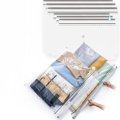 Famanu – Vacuüm opbergzakken voor dekbed en dekens - set van 7 - luchtdicht - herbruikbaar - compacte opbergruimte - geschikt voor kleding en textiel
