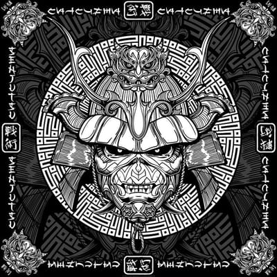 Iron Maiden - Senjutsu Samurai Eddie Bandana - Zwart