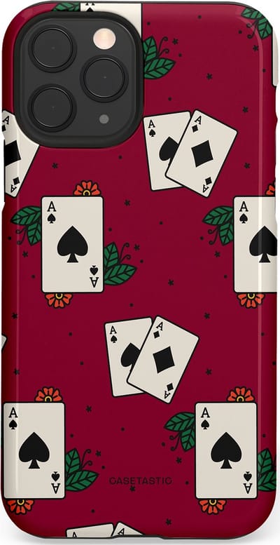 Casetastic Hoesje Geschikt voor Apple iPhone 11 Pro - Stijlvolle Beschermende Duo-layer Case - Casino Aas