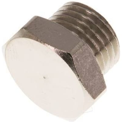 G 1/4'' Vernikkeld Messing Plug met Buitenzeskant 16 Bar [10 Stuks]