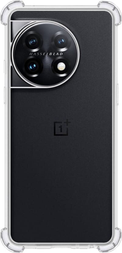 Hoes - Geschikt voor OnePlus 11 - Sterk & Shockproof - Siliconen Case - Back Cover - Telefoon Hoesje Shock Proof - Transparant
