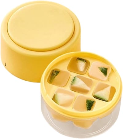 Ijsmachine Lade - Kleine Kubusmaker - Drank Koelen - Moeiteloze Vrijgave - 20 x 10 cm - Geel