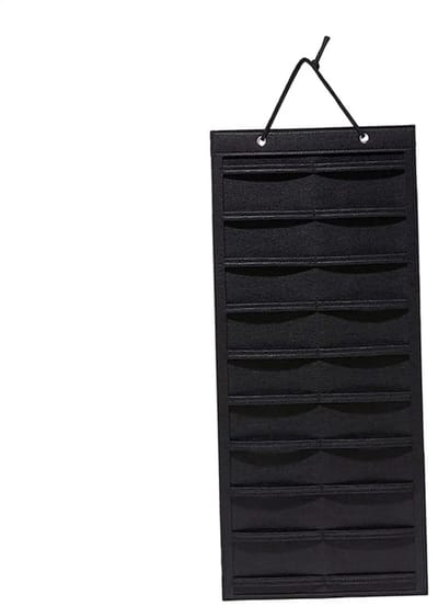 WiseGoods Premium Hangende Haarklem Organizer Zwart - Opberger Voor Haarklemmen & Haaraccessoires - Voor Muur / Deur & Kast - 80CM