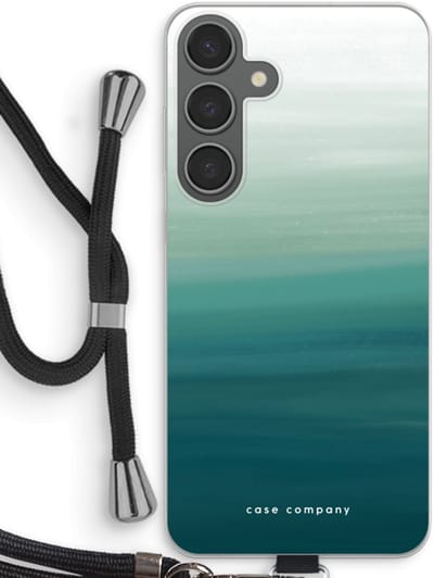 Case Company® - Hoesje met koord geschikt voor Samsung Galaxy S24 Plus hoesje met Koord - Ocean - Telefoonhoesje met Zwart Koord - Bescherming aan alle Kanten en Over de Schermrand