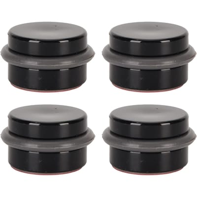 4 stuks Cilindrische Deurstopper Voorkom Impact Stil Vloerdeurstopper Plastic Zwart Deurhouder