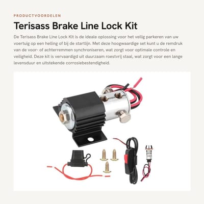 Dailygoods - Brake Line Lock Kit - Stalen Solenoïde voor 12-16V Voertuigen