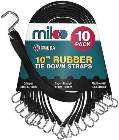Rubberen bungeekoorden met haken - Heavy Duty Tarp en Cargo Riemen - 25,5 cm (10 inch)