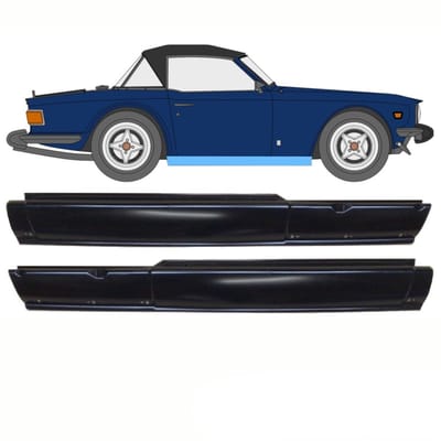 Volledige dorpel voor Triumph TR6 1969-1976 / Links + Rechts / Set