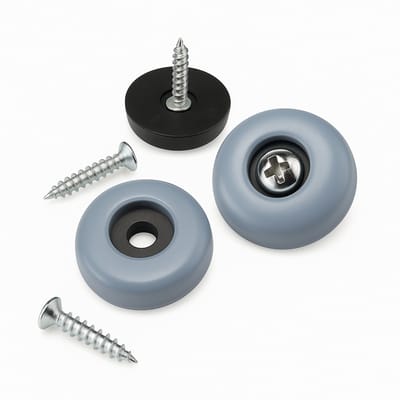 FSW-Products Teflon Meubelglijders - 4 Stuks - Ø25 mm - Inclusief Schroeven - Vloerglijders voor Stoelpoten en Meubels - Anti-Kras