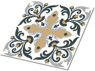 Tulup PVC Tegels - Plantenpatroon Vinyl Tegels - 30 cm x 30 cm - Veelkleurig Vinyl Tegels Zelfklevend - Set van 9 - Boheems Plaktegels - Zelfklevende Vinyltegels - Plaktegels keuken en Badkamer