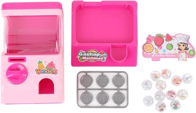 Miniatuur Automaat - Speelgoed Machine - Kinderen Leren Spelen - Interactieve Verrassing - 28 x 25 x 9 cm - Roze