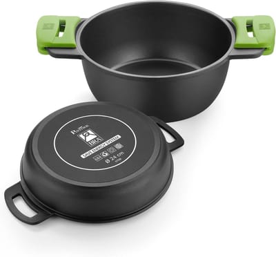 Gegoten Aluminium Lange Braadpan 28 cm - Geschikt voor Alle Fornuizen inclusief Inductie