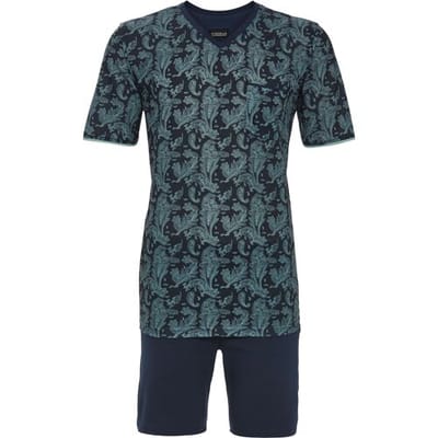 Ringella Blauwe heren shortama paisley Blauw man 56