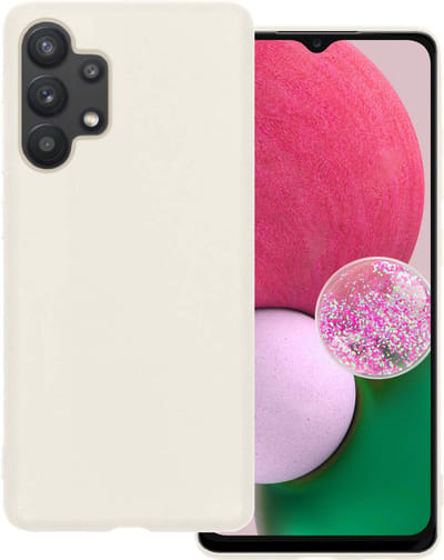 Hoesje Geschikt voor Samsung Galaxy A13 4G - Sterk & Shockproof - Hoes Cover - Siliconen Case - Wit