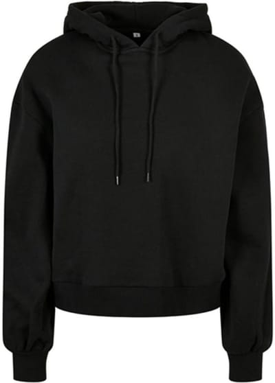 Build your Brand - Oversized Hoodie - Black - 100% Biologisch Katoen maat 5XL