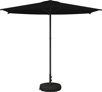 vidaXL - Tuinparasol - met - voet - 270 - x - 270 - cm - Polyester - Rechthoekig - Zwart