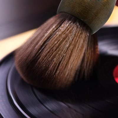 Vinyl Platenspeler Schoonmaakborstel Multifunctionele Reiniger Antistatisch Zacht Draaitafel CD Borstel Zacht Borstelig Antistatisch zwart
