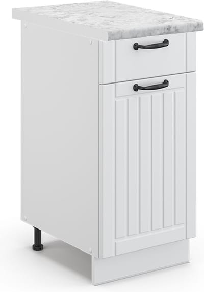 Vicco Fame-Line Keukenonderkast – 40 cm, WB Marmer Wit Landhuis