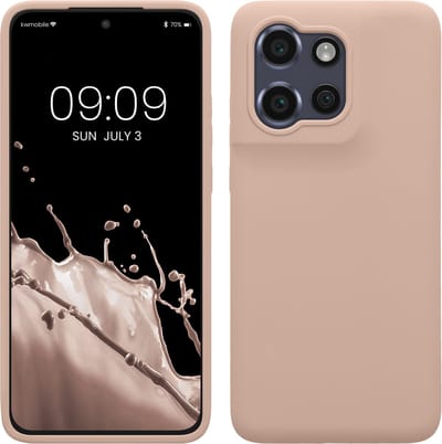 kwmobile telefoonhoesje geschikt voor Motorola Edge 60 Neo / Edge 50 Neo / ThinkPhone 25 - Hoesje met siliconen coating - Smartphone case in oudroze